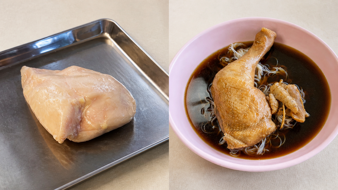 OKA-OKA 原味舒肥鸡胸与元气药膳鸡腿对比