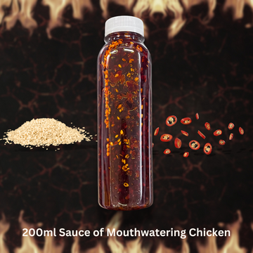 Sichuan chicken sauce recipe in a bottle showcasing flavorful ingredients for delicious meals