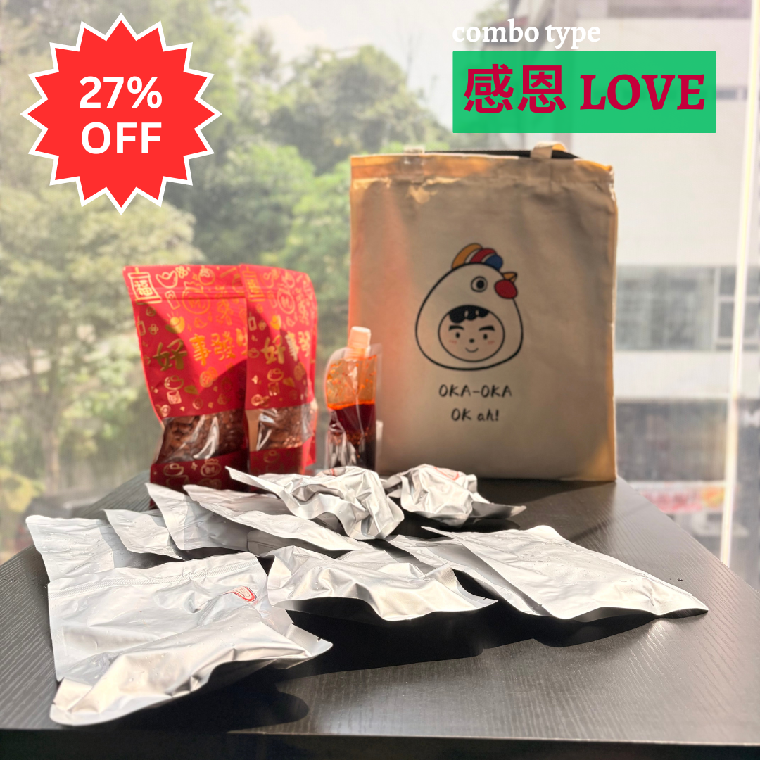 OKA-OKA Mother's Day special meal 2025 combo deal with sauces and festive packaging on display