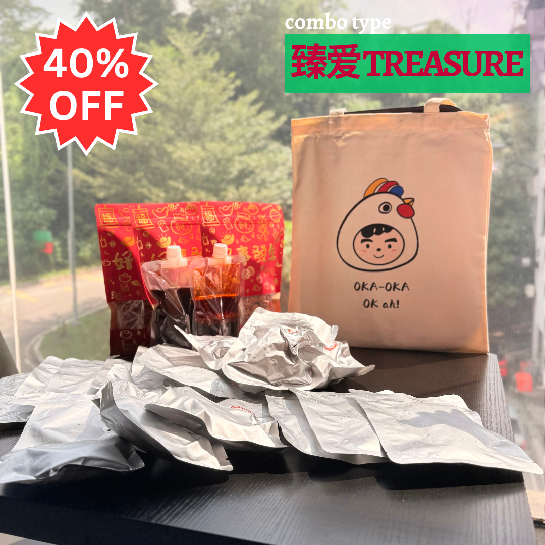 OKA-OKA combo deals featuring a Mother's Day special meal 2025 with sauces and packaging, 40% off